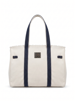Bella Big Off White / Navy - retro