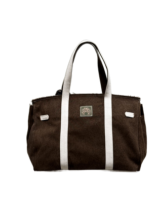 Bella Big Brown / Off White - retro