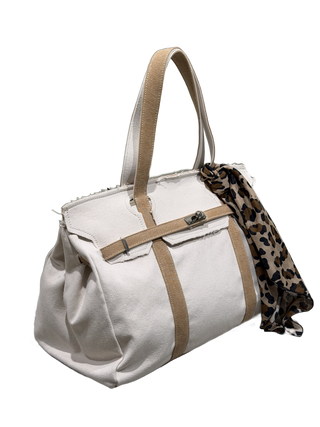 Bella Big Off White / Camel - tre quarti
